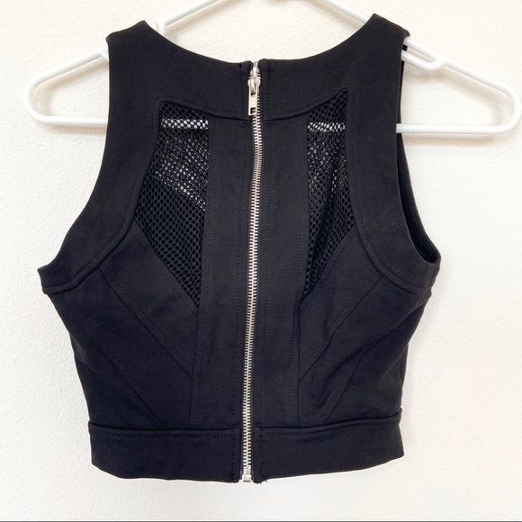 Guess Los Angeles Halter Crop Top w/ Fishnet - Picture 4 of 4